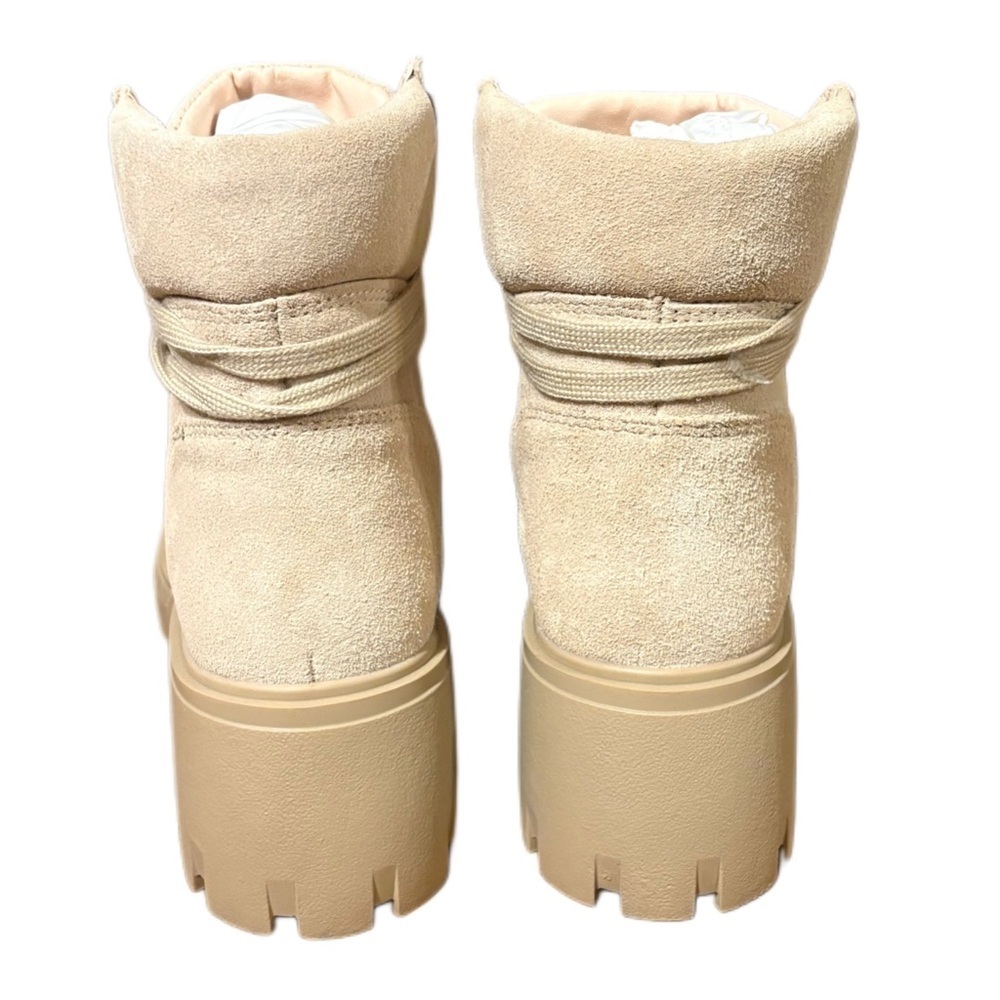 Steve Madden Beige Lace Up Boots - Picture 6 of 9